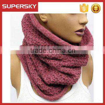 A-73 knitted cowl neck scarf chunky neck wrap warmer winter heated neck warmer