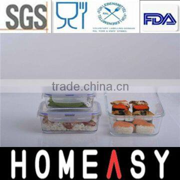 Rectangular Glass Bowl Sets Food Storage