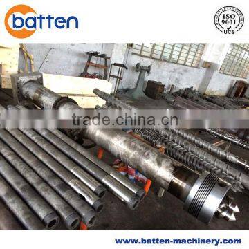 chrome/nitride/bimetallic parallel twin screw barrel for plastic extruder machine