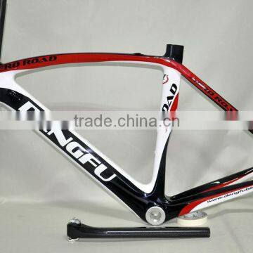 Chinese OEM service new arrival Aero carbon bicycle frame cheap with painting