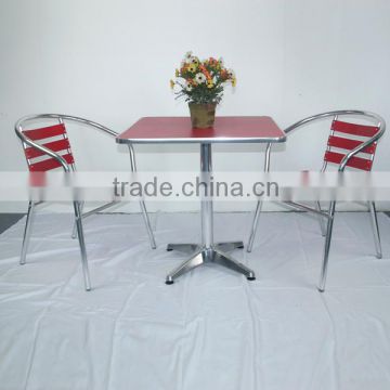 Chinese furniture aluminum colorful dining restaurant set YC001A YT31A