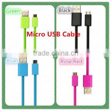 Wholesale Colorfed Micro USB Cable Data Transfer and Charging Cable For HTC Motorola Cellphone Tablet PC