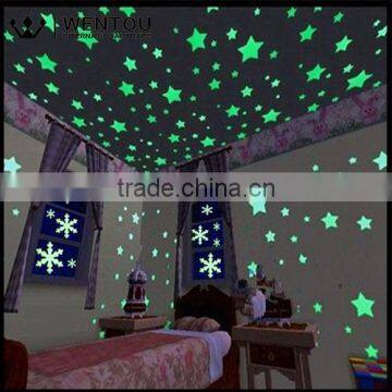 Wholesale 100pcs 3D Stars Glow In The Dark Luminous Fluorescent Wall Stickers Kids Bedroom