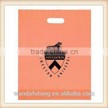 wholesale dcb-23 orange Colored Frosted Die Cut Bag with custom printing- 12" x 15" x 3"