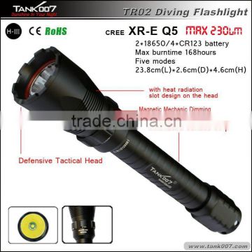 Tank007 TR02 CREE Q5 underwater flashlight/cree led flashlight/cree flashlight red