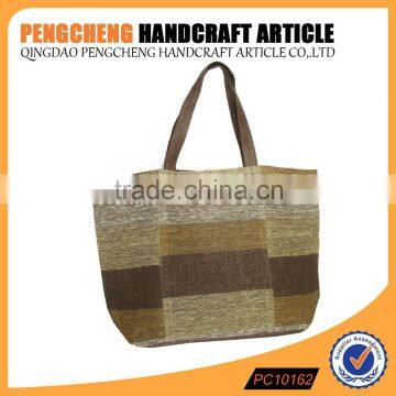 100% paper straw bag stripe handbag promotion discount