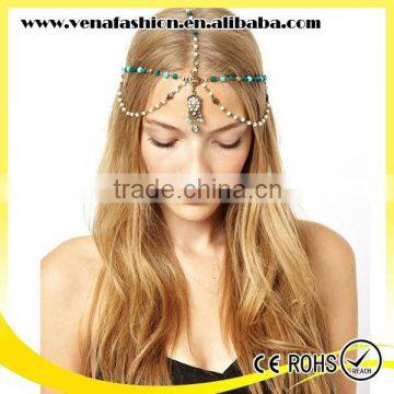 Nickle Free Boho Style Small Moq Jewelry Head Chain Headband photo-3