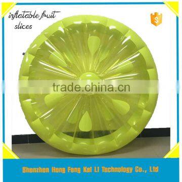 stock hot sale fun lemon Slice Inflatable Island Raft, inflatable fruit slice,fun floating island