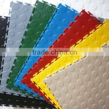 Coin Top Interlocking Vinyl Tile/Interlocking PVC floor