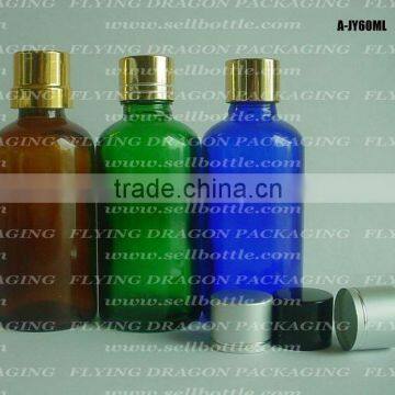 60ml essential oil bottle with aluminum cap, glass bottle, cosmetic glass bottle