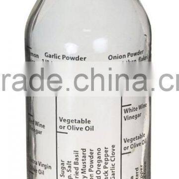 375ml glass bottle with cap for sauce with label