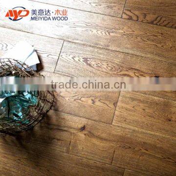 Engineered Smoked and Fumed Oak 150mm x 14mm Brushed and Oiled Wood Flooring