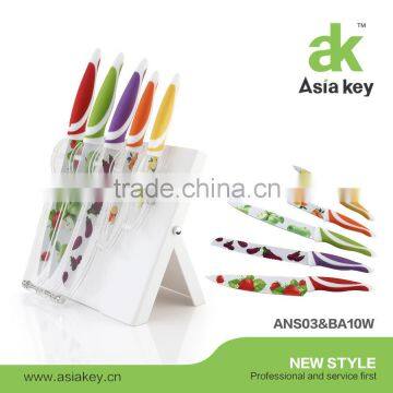 Stainless steel knife set knife colorful non-stick knife