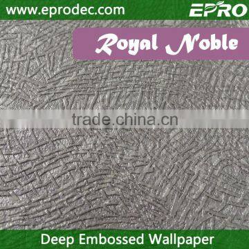 good good quality european style vinyl deep embossed wallpaper