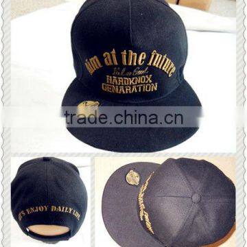 2013 fashion 3D embroidery Denim fabric snapback cap