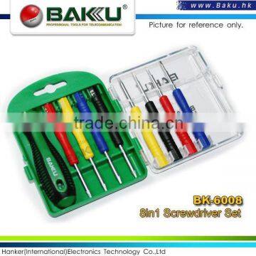 High Quality Low Price 8 Pieces in 1 Tips Precision Screwdriver Set With Plastic Handle (BK-6008 )