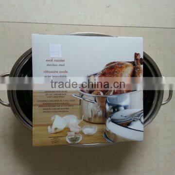 Stainless Steel Oval Roaster With Rack for Easter Day photo-3