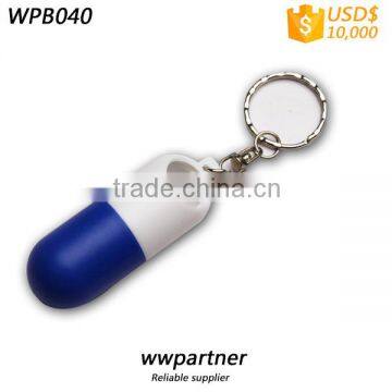 Mini pill box Keychain Twist Closure