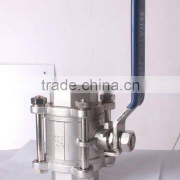 Three pieces thread ball valve