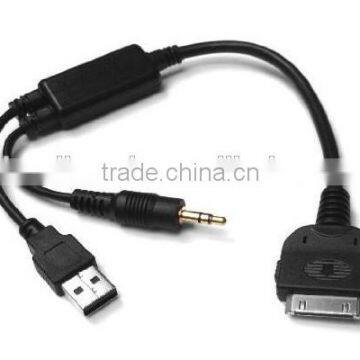 New Y Cable for BMW for iPhone 4 4S iPod Aux