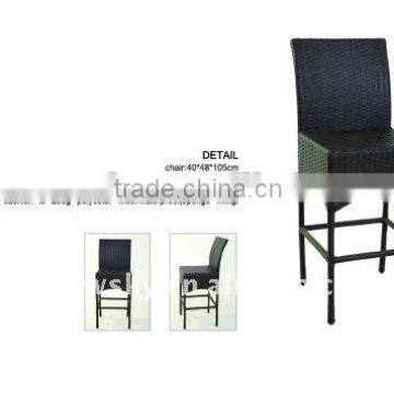 Aluminum Outdoor PE wicker Bar Furniture Chair