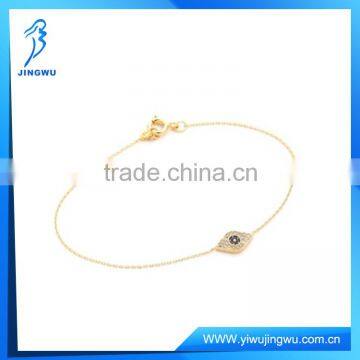 18k Gold Jewelry 925 Silver Turkish Evil Eye Bracelet Wholesale