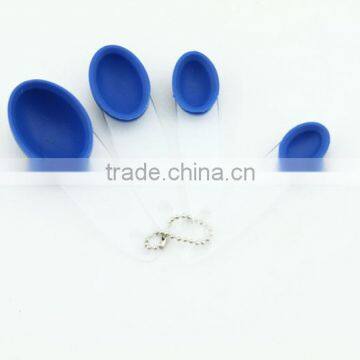 High quality silicone measuring cup spoon foldable colorful portable easy clean measuring bowl