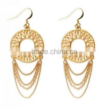 2013 Gold Earrings 18k hoop gold earrings #E3035-1