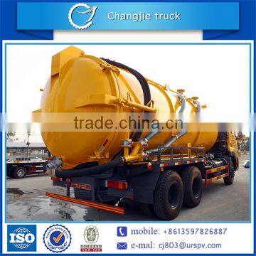 Factory price super quality dongfeng 6x4 12-16m3 sewage suction tank vehicle,vacuum sewer suction truck