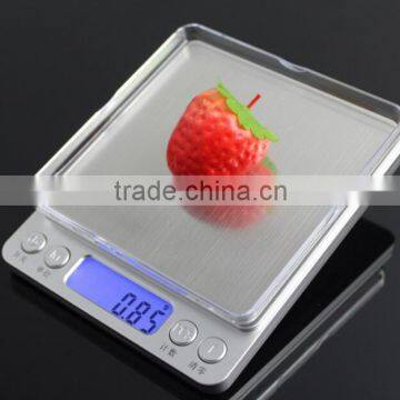 Brushed Stainless Steel Food Bakery Digital Kitchen Scale 0.1g