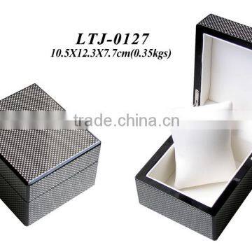 Luxury carbon fiber wooden pocket watch box wholesale