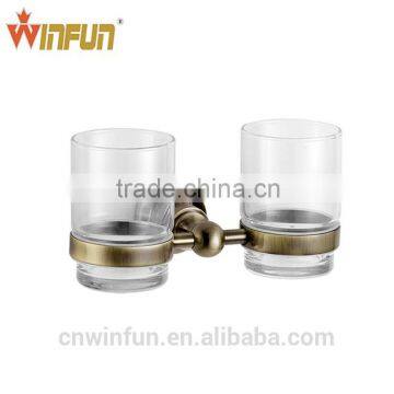 Double Solid Brass Antique bronze tumbler holder,Bathroom Hardware Product,Bathroom Accessories