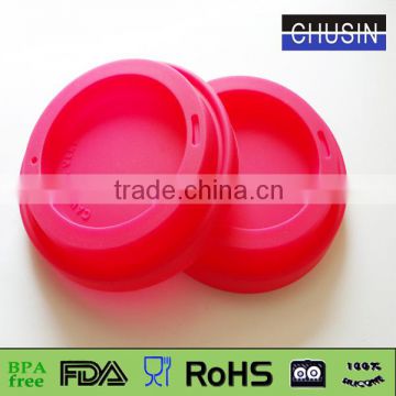 colorful transparent silicone lid for coffee cup