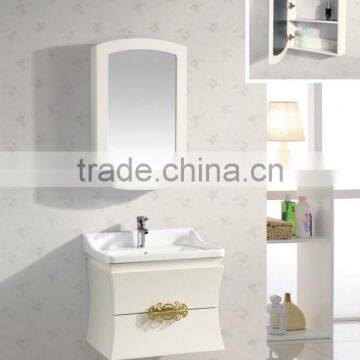 New Design Cream Wall Mounted PVC Vanity photo-2