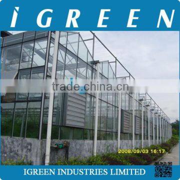 Agricultural glass greenhouse for Aquaponics