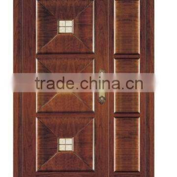 mosaic deisgn steel wooden armored door