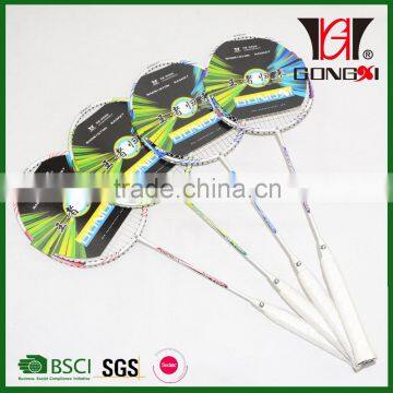 GX-7001/2/3/4 good quality aluminium&steel badminton rackets/top tape racket/create your own brand