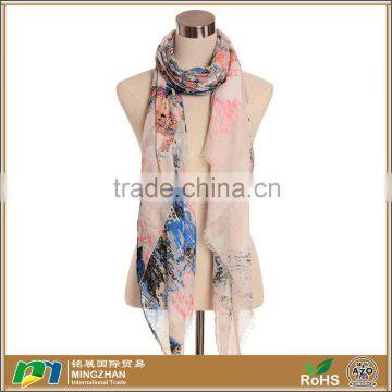 Womens Beautiful Soft Comfortable Print Floral Cheap Silk Twill Scarf