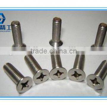 Cross recessed raised countersunk head screws