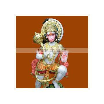 Lord Hanuman Standing Marble Statue