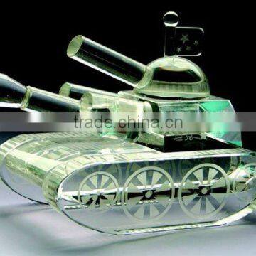 pure clear crystal tank /panzer models/hell buggy for fight with engraved (R-1053