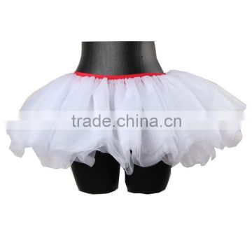 3 Layers White Fluffy Plus Size Tutu Skirt Women