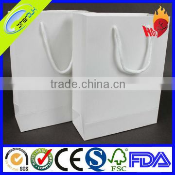 customized new design white paper bag wholesales