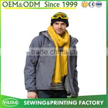 High quality outdoor sport fashion down jacket with hood mountaineering jacket
