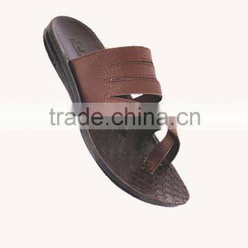 Pu Synthetic Leather Men's Flat slippers hot selling