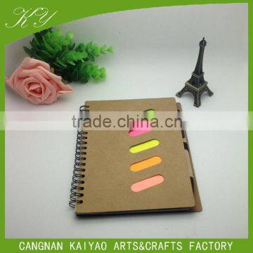 Promotion Fashion Spiral Sticky Note Memo Pad With Pen Set