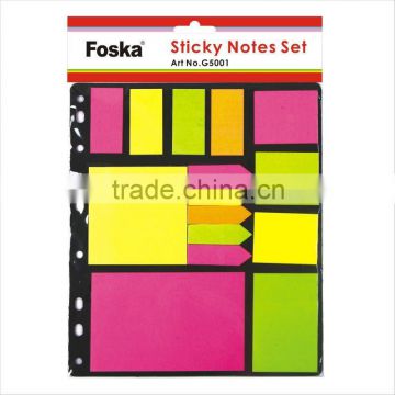 Different Colors Shaped Offset Paper Sticky Note Set