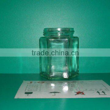 Hexagonal Glass Jar