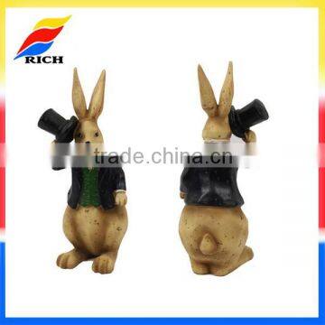 Polyresin animal sculpture rabbit statue