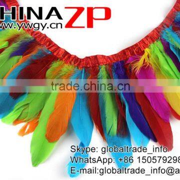 Top Supplier ZPDECOR Bulk Sale Best Quality Colorful Design Trim Goose Trimming Feathers photo-3